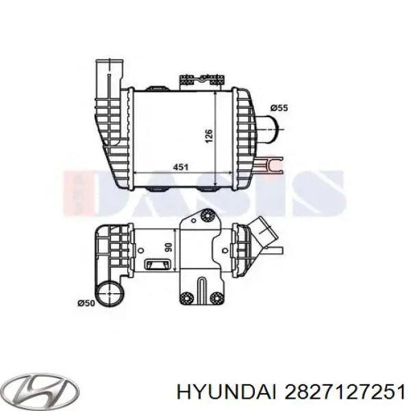Do koszyka 2827127251 Hyundai/Kia Chłodnica intercoolera