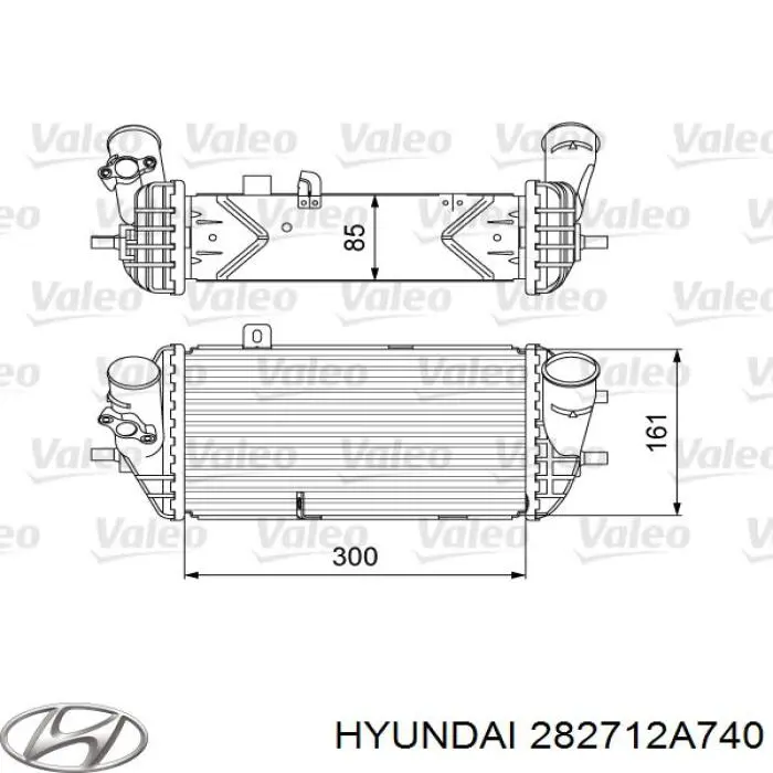 Do koszyka 282712A740 Hyundai/Kia Chłodnica intercoolera