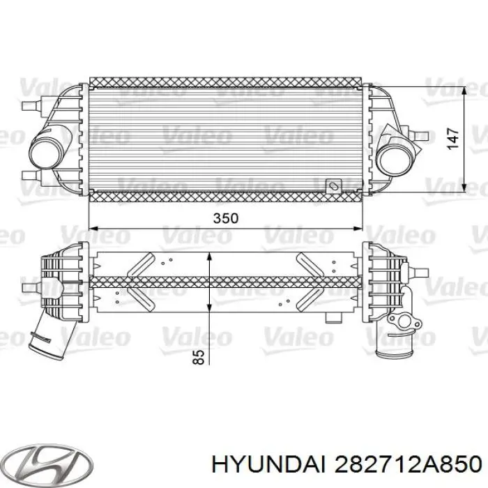 282712A850 Hyundai/Kia Chłodnica intercoolera