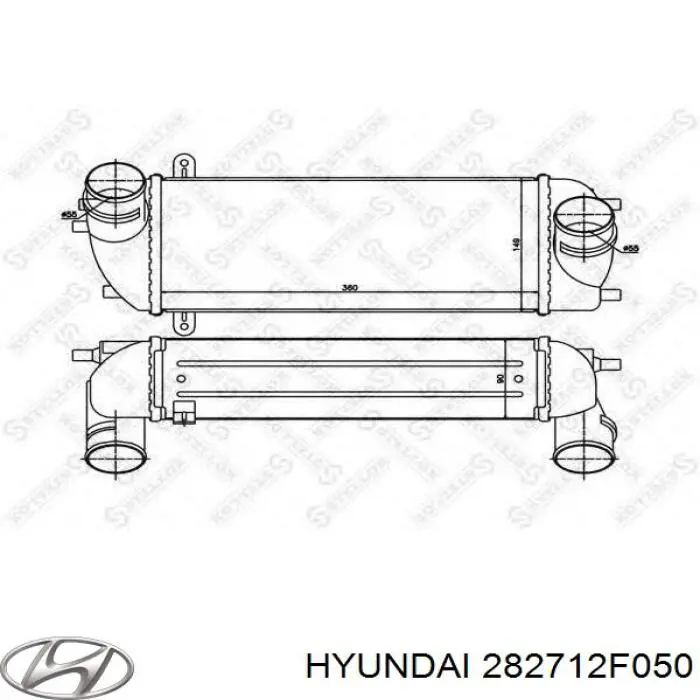 Chłodnica intercoolera Hyundai/Kia 282712F050 cena, od 224,66 USD