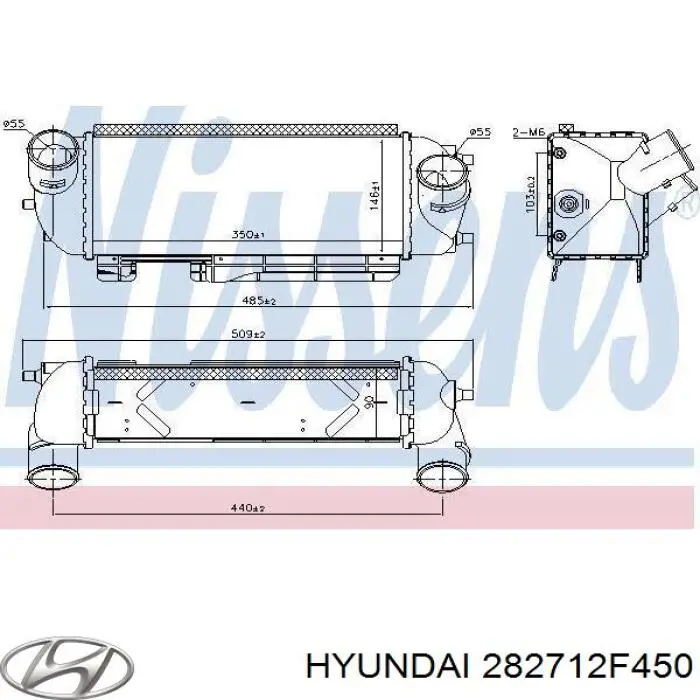 282712F450 Hyundai/Kia Chłodnica intercoolera