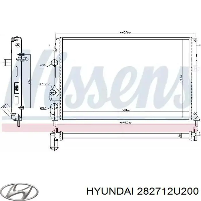 282712U200 Hyundai/Kia Chłodnica intercoolera