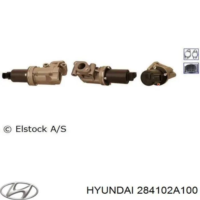 Do koszyka 284102A100 Hyundai/Kia Zawór recyrkulacji spalin EGR