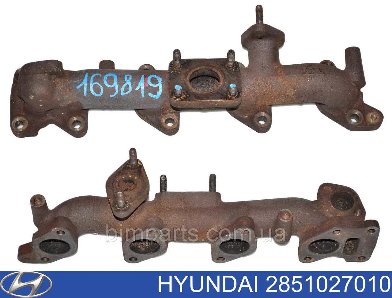 Do koszyka 2851027010 Hyundai/Kia Kolektor wydechowy