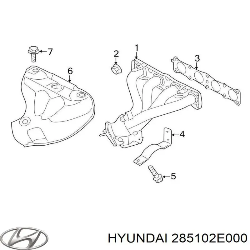 Konwerter-katalizator Hyundai Elantra 5 (MD)