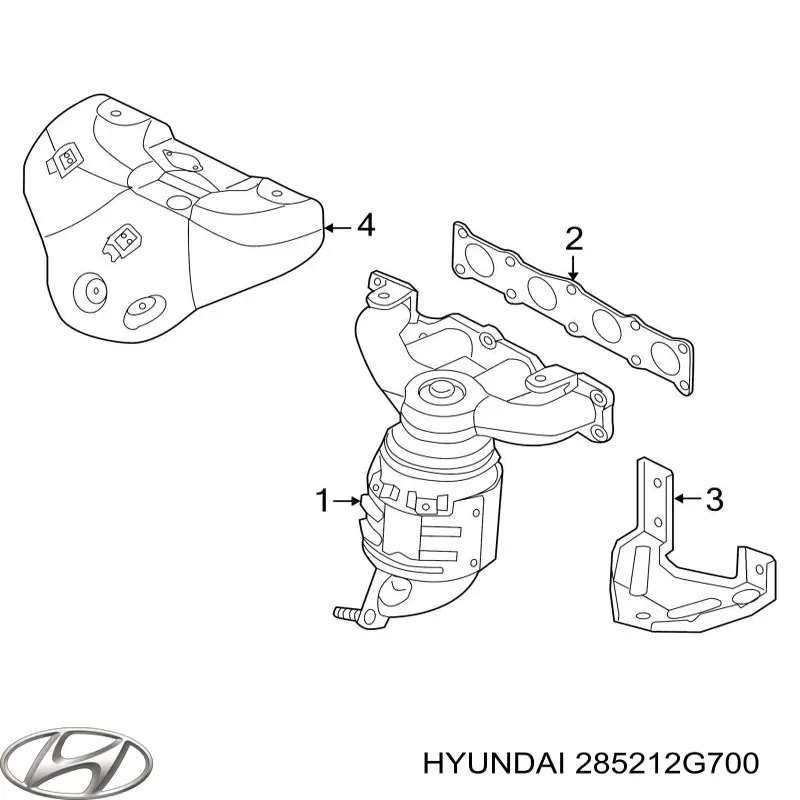 Uszczelka kolektora wydechowego Hyundai/Kia 285212G700 cena, od 6,76 USD