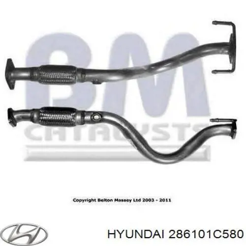 Tłumik, przednia część Hyundai/Kia 286101C580 cena, od 48,46 USD