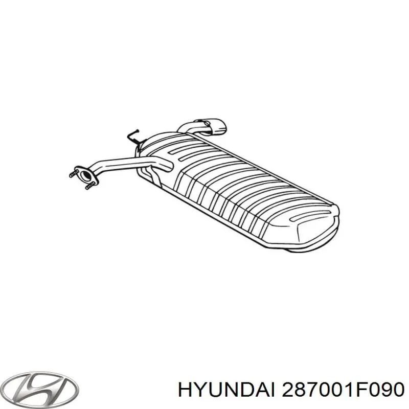 287001F090 Hyundai/Kia Przedni rura przyjęcia (kalesony) tłumika