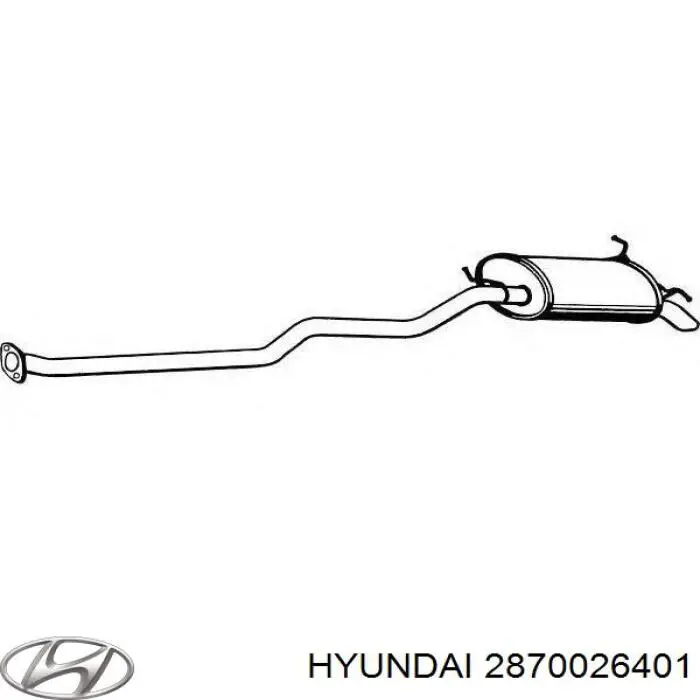 2870026401 Hyundai/Kia Tłumik, tylna część