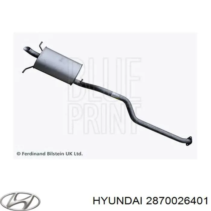 Tłumik, tylna część Hyundai/Kia 2870026401 cena, od 90,69 USD