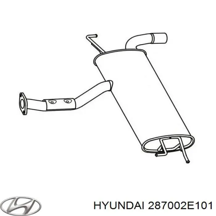 Tłumik, tylna część Hyundai/Kia 287002E101 cena, od 135,51 USD