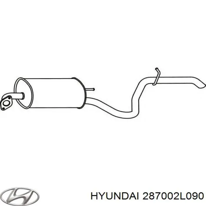 287002L090 Hyundai/Kia Tłumik, tylna część