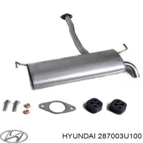 287003U100 Hyundai/Kia Tłumik, tylna część