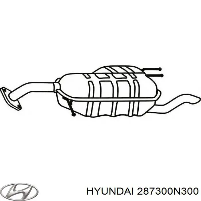 287300N300 Hyundai/Kia Tłumik, tylna część