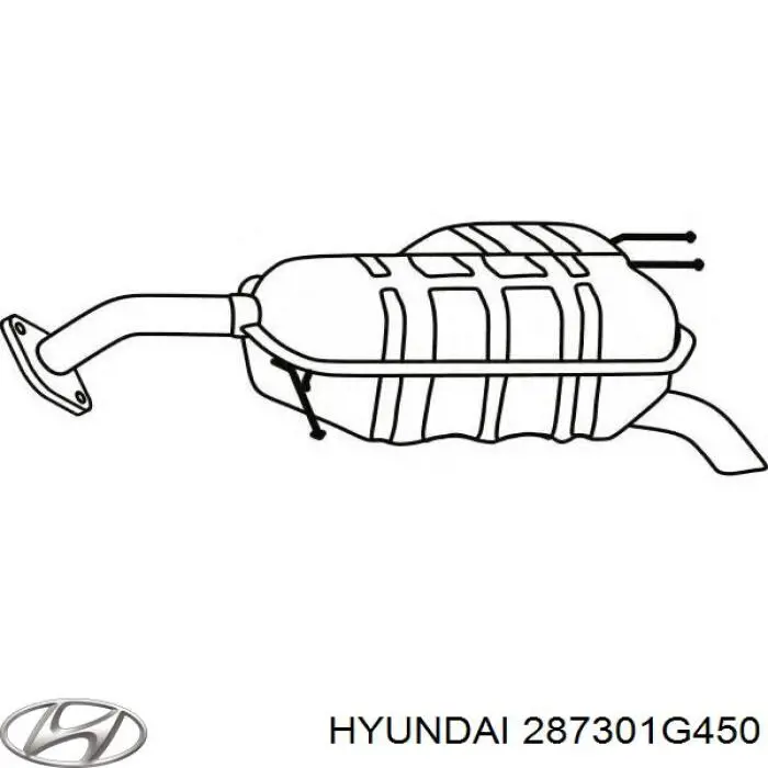 Tłumik, tylna część Hyundai/Kia 287301G450 cena, od 68,01 USD