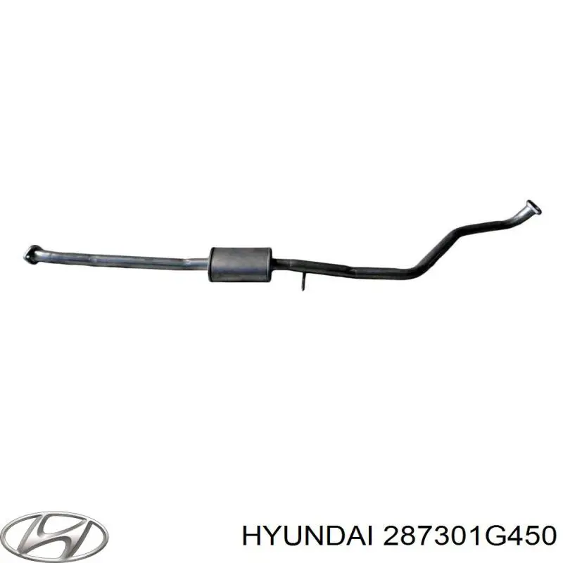 Do koszyka 287301G450 Hyundai/Kia Tłumik, tylna część