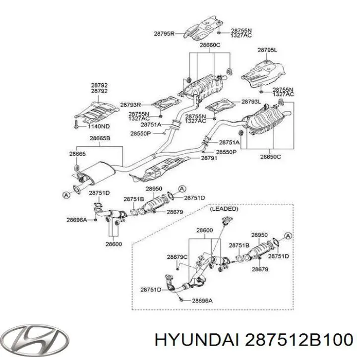 Uszczelka rury odbiornika tłumika Hyundai/Kia 287512B100 cena, od 4,41 USD
