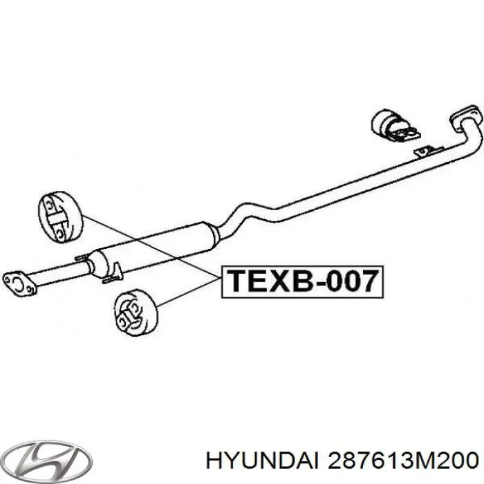 287613M200 Hyundai/Kia Poduszka mocowania tłumika