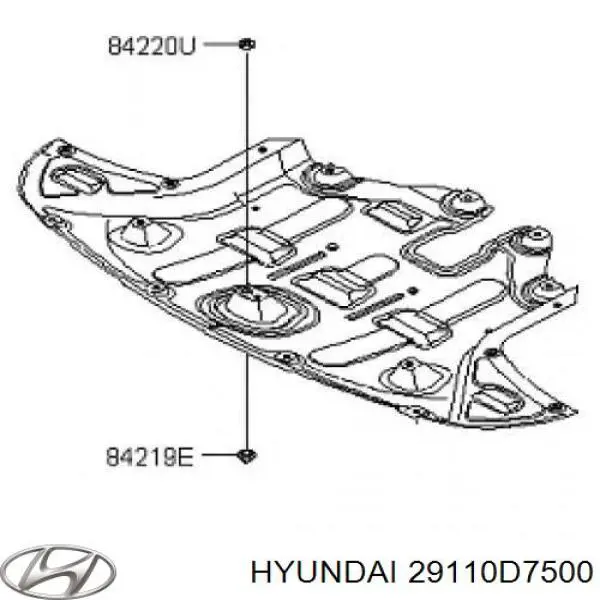29110D7500 Hyundai/Kia Osłona silnika, miski (przedziału silnika)