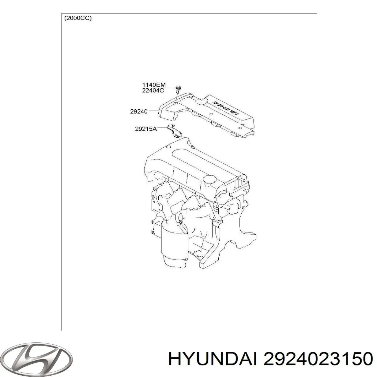 Pokrywa silnika dekoracyjna Hyundai Tucson I