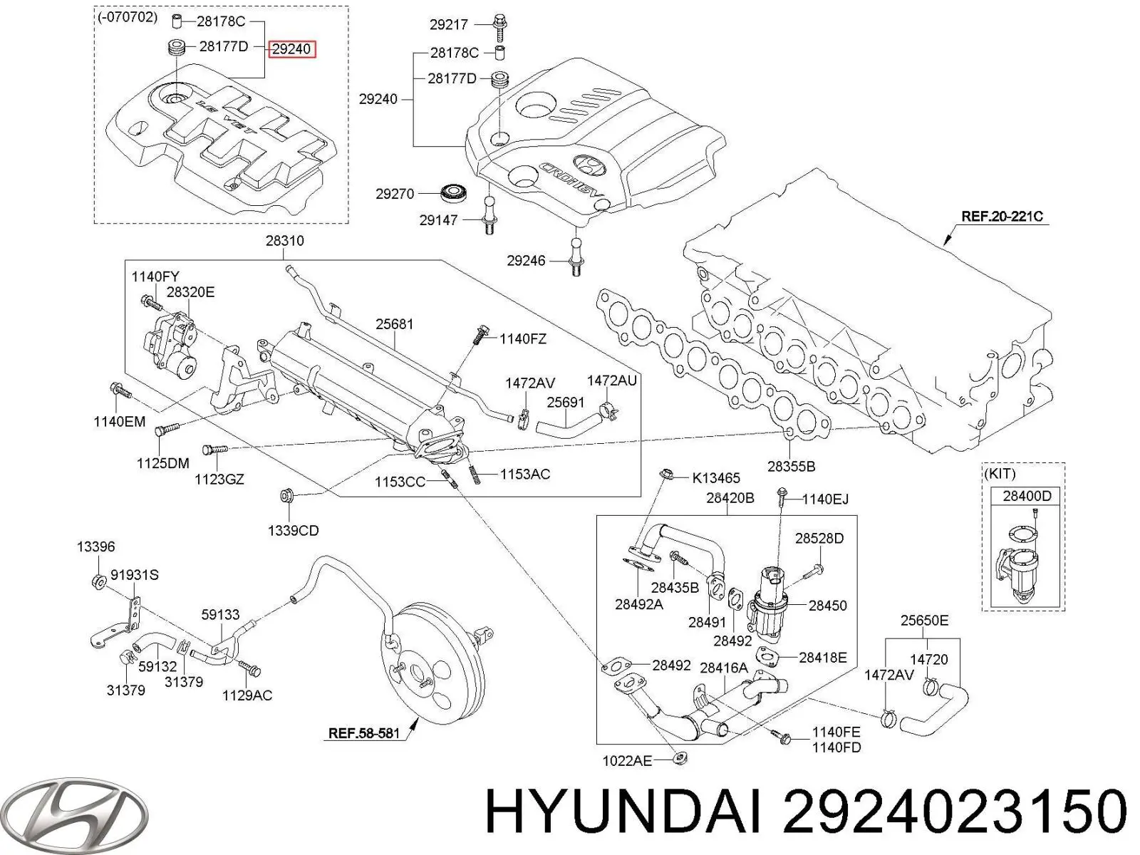  Pokrywa silnika dekoracyjna Hyundai Tucson 1