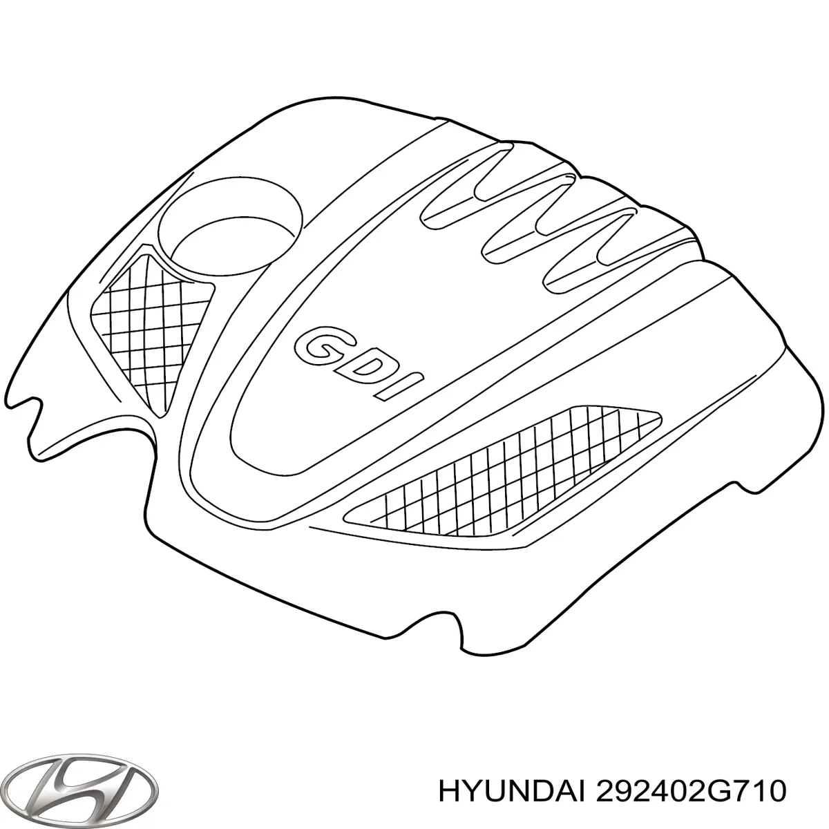 292402G710 Hyundai/Kia Pokrywa silnika dekoracyjna