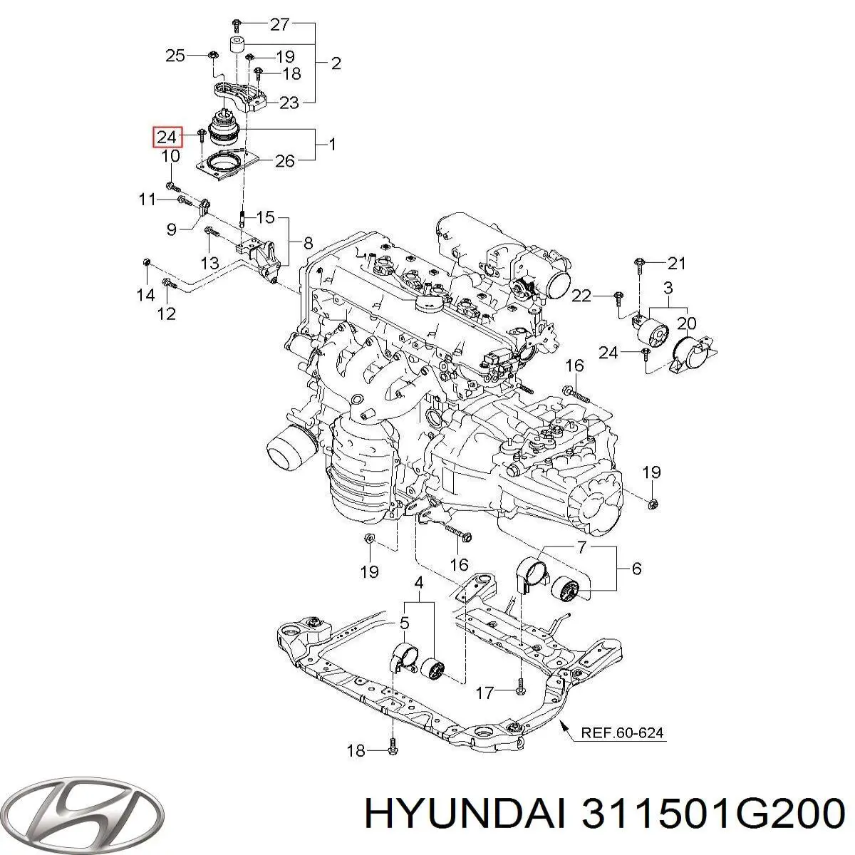 Zbiornik paliwa 311501G200 Hyundai/Kia