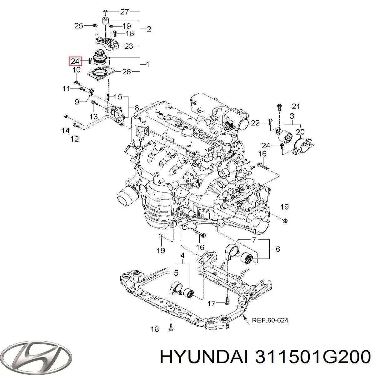 311501G200 Hyundai/Kia Zbiornik paliwa