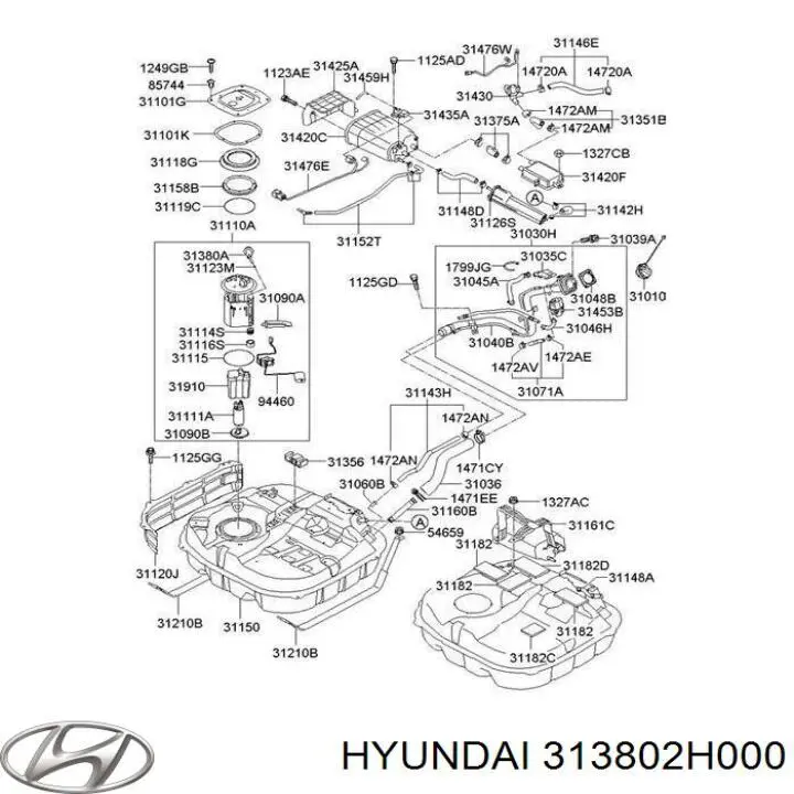 Regulator ciśnienia paliwa w listwie paliwowej Hyundai I10 hatchback (PA) (2010 - 2013) cena, od 29,29 USD