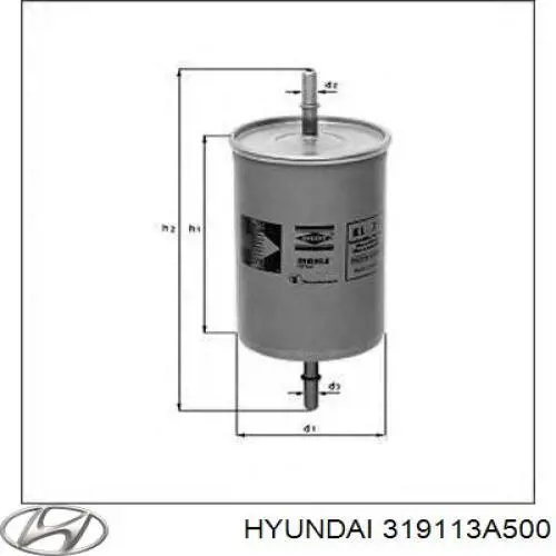 Do koszyka 319113A500 Hyundai/Kia Filtr paliwa