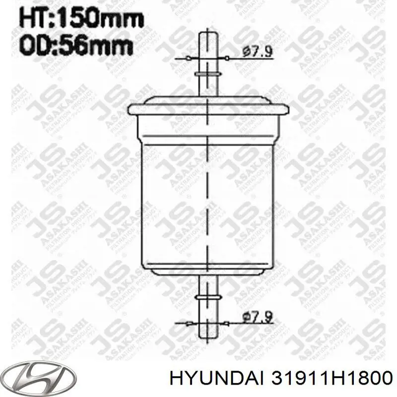 Do koszyka 3191138000 Hyundai/Kia Filtr paliwa