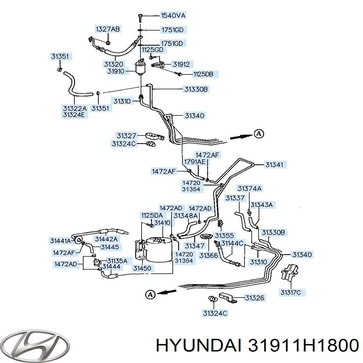 Filtr paliwa Hyundai/Kia 3191138000 cena, od 7,50 USD