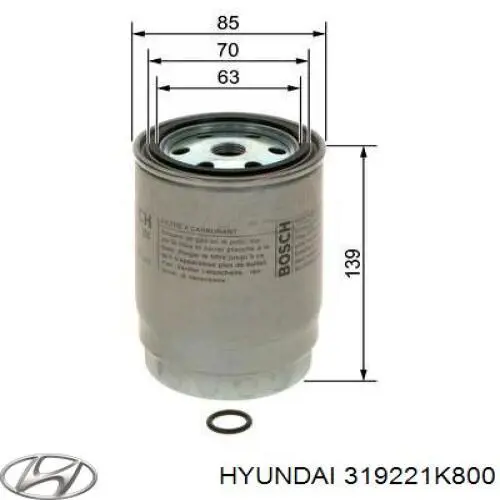 Do koszyka 319221K800 Hyundai/Kia Filtr paliwa