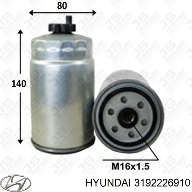 Do koszyka 3192226910 Hyundai/Kia Filtr paliwa