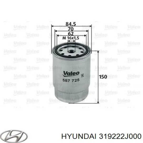 Do koszyka 319222J000 Hyundai/Kia Filtr paliwa