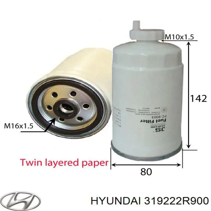 Filtr paliwa Hyundai/Kia 319222R900