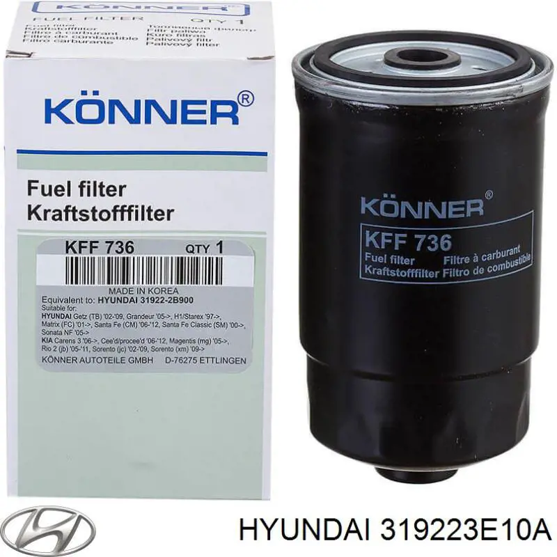 319223E10A Hyundai/Kia Filtr paliwa