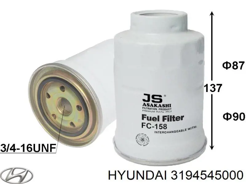 3194545000 Hyundai/Kia Filtr paliwa