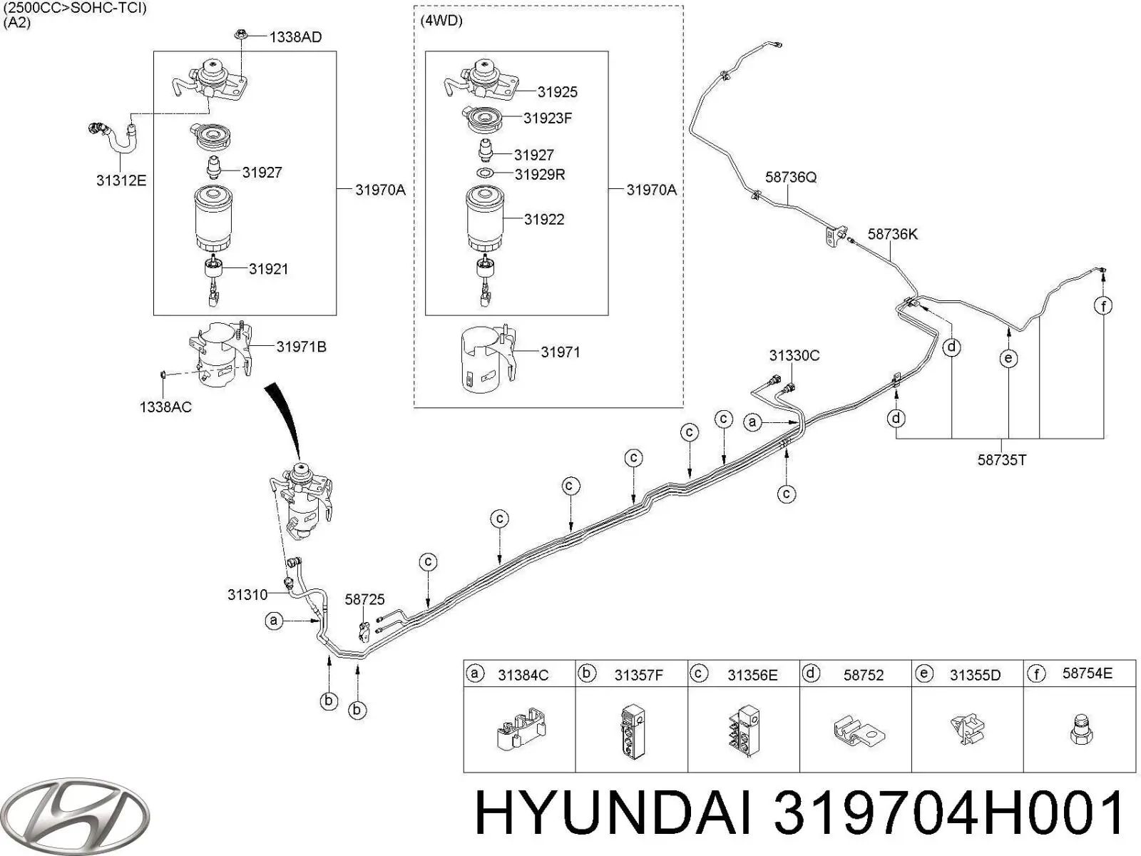 Filtr paliwa Hyundai/Kia 319704H001 cena, od 384,45 USD