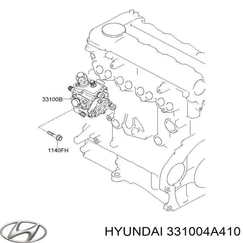 Pompa wtryskowa wysokiego ciśnienia 331004A400 Hyundai/Kia