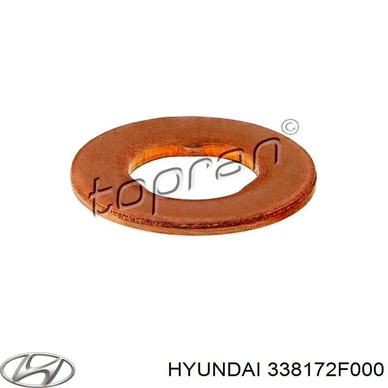 Do koszyka 338172F000 Hyundai/Kia Pierścień uszczelniający króciec rury tłocznej wtryskiwacza
