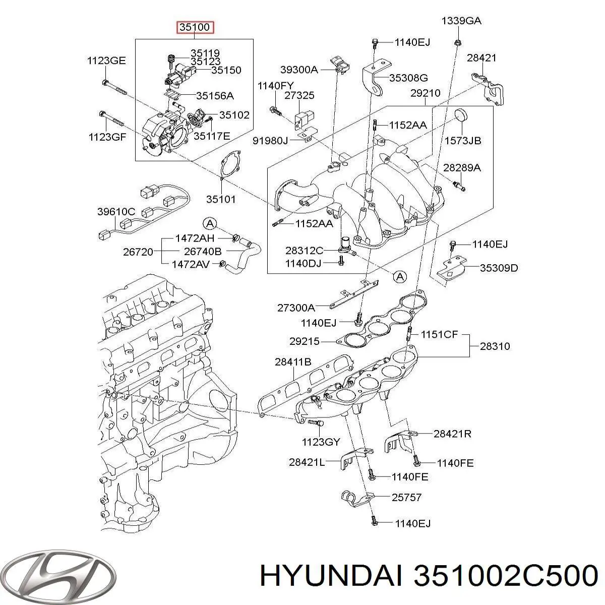 Przepustnica, komplet Hyundai H-1 STAREX Starex autobus (TQ) (2007 - 2026) cena, od 207,84 USD