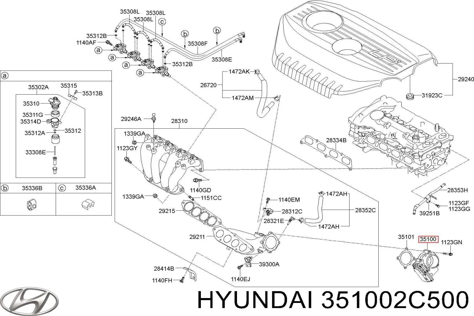  Przepustnica, komplet Hyundai H-1 STAREX 