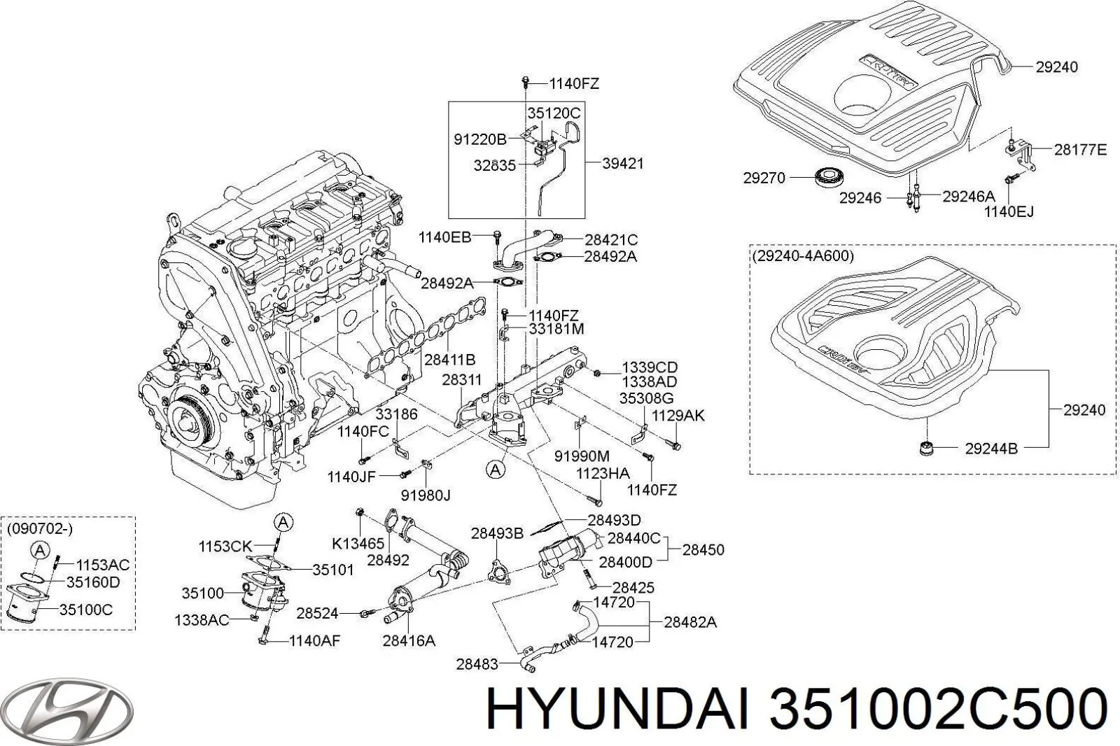 Przepustnica, komplet Hyundai H-1 STAREX Starex (TQ)