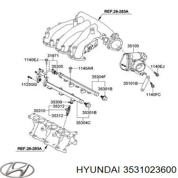 3531023600 Hyundai/Kia Wtryskiwacz paliwa