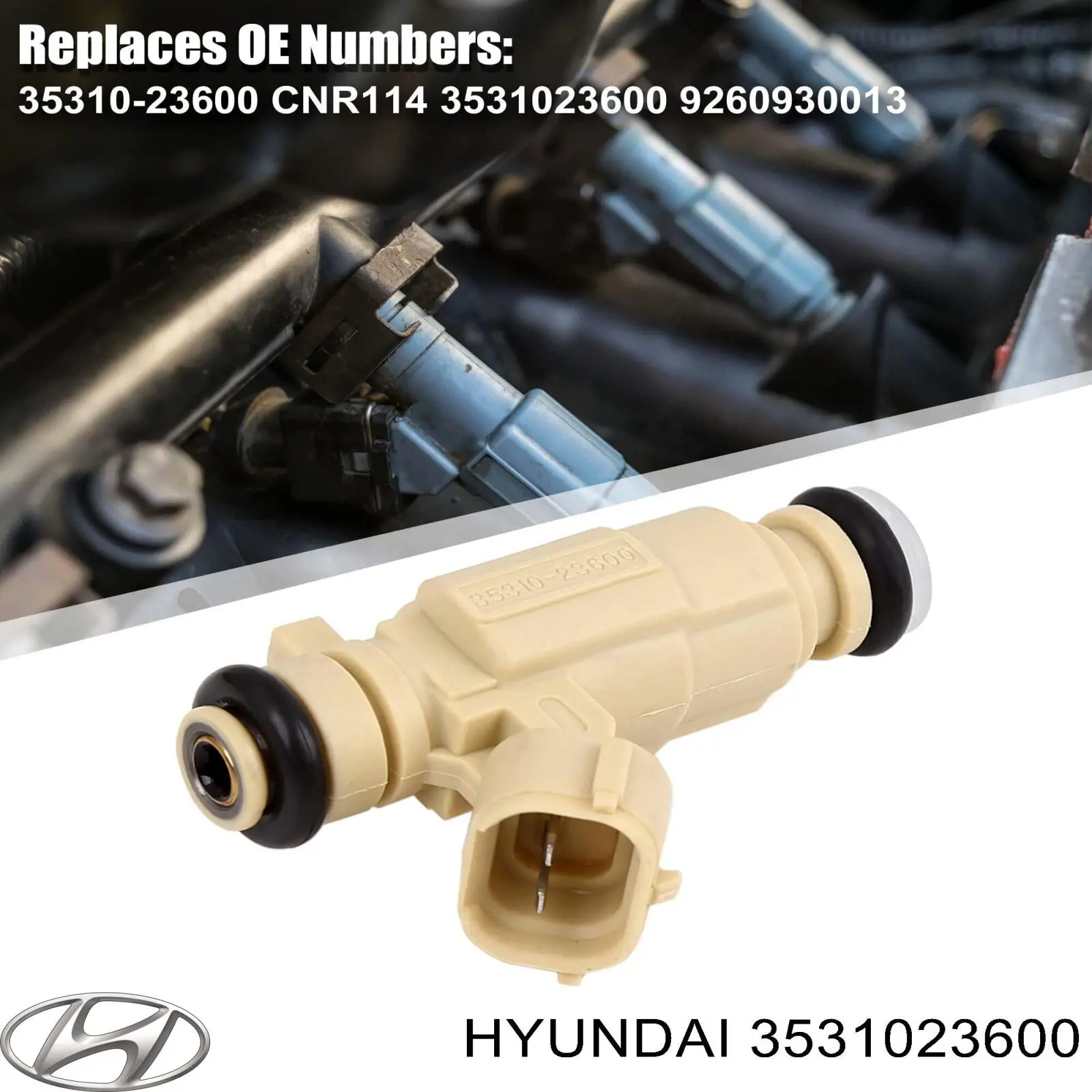 Do koszyka 3531023600 Hyundai/Kia Wtryskiwacz paliwa