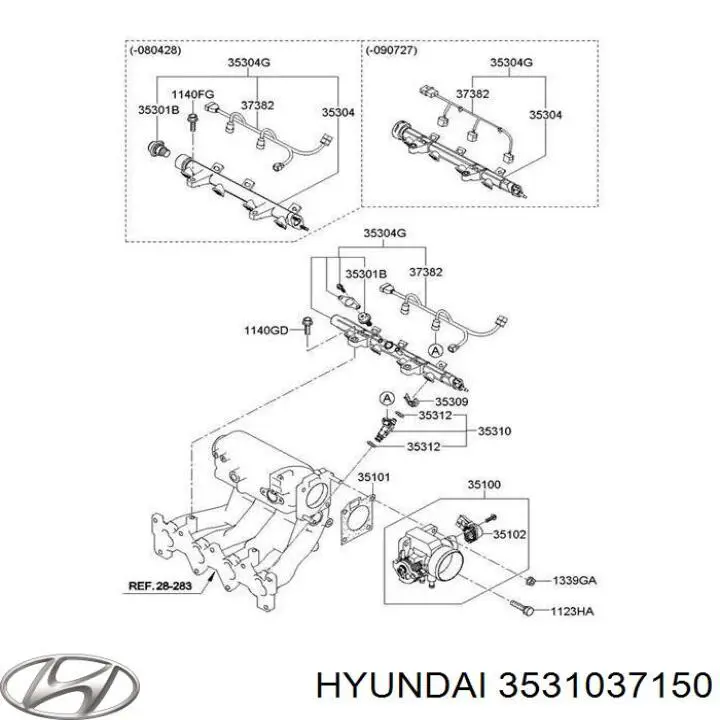 Do koszyka Wtryskiwacz paliwa Hyundai Sonata IV EF