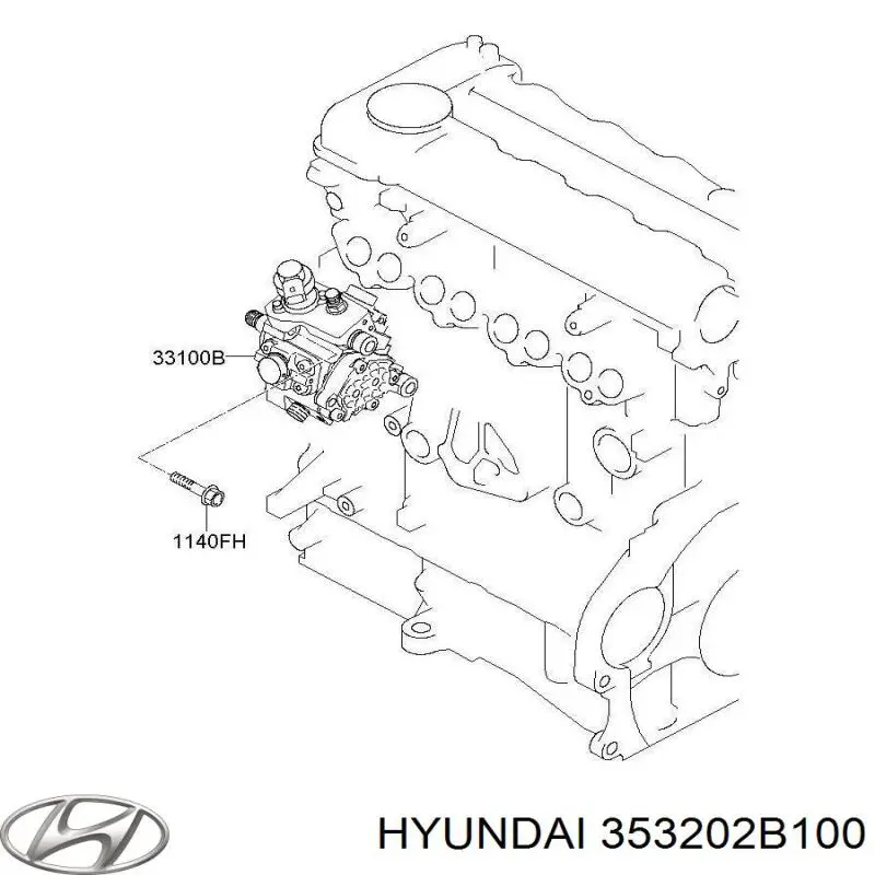 Pompa wtryskowa wysokiego ciśnienia Hyundai/Kia 353202B100 cena, od 431,68 USD