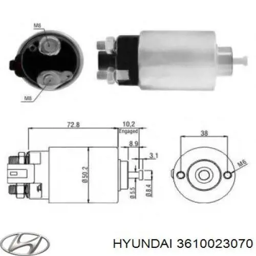Do koszyka 3610023070 Hyundai/Kia Rozrusznik