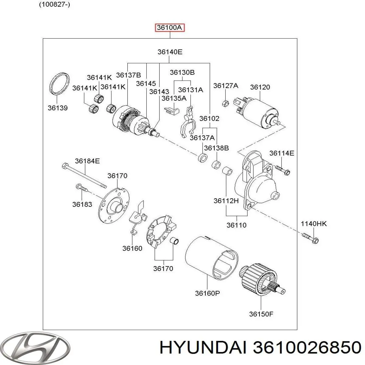 3610026850 Hyundai/Kia Rozrusznik
